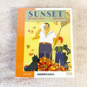 New! SUNSET 500 Piece Jigsaw Puzzle Autumn Leaves October 1932